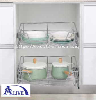 FOUR SIDE PULL OUT BASKET WITH UNDERMOUNT SLIDE (SUS304)