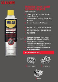 WD40 AUTOMOTIVE THROTTLE BODY CARB & CHOKE CLEANER (WS)