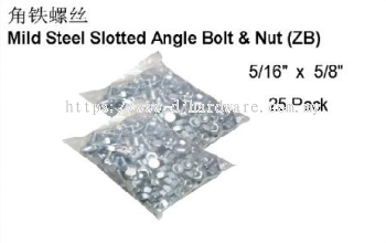 MILD STEEL SLOTTED ANGLE BOLT & NUTZB (WS)