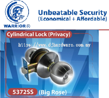 WARRIOR CYLINDRICAL LOCK PRIVACY BIG ROSE 5372 SS (WS)