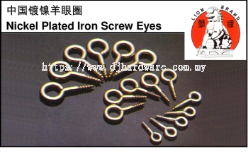 CHINA NICKEL PLATED IRON SCREW EYES (WS)