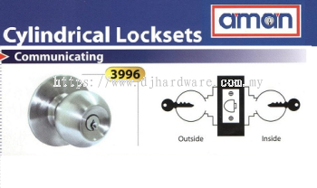 AMAN CYLINDRICAL LOCKSTES COMMUNICATING 3996 (WS)