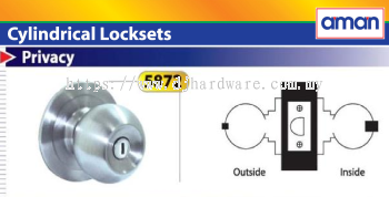 AMAN CYLINDRICAL LOCKSTES PRIVACY 5872 (WS)
