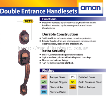 AMAN DOUBLE ENTRANCE HANDLESETS 3821 (WS)