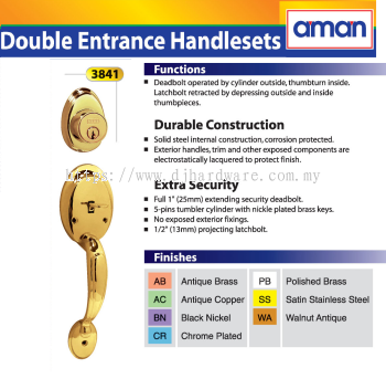 AMAN DOUBLE ENTRANCE HANDLESETS 3841 (WS)