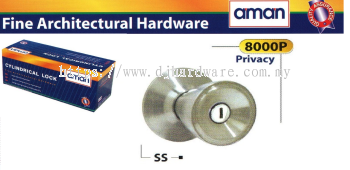 AMAN FINE ARCHITECTURAL HARDWARE PRIVACY CYLINDRICAL LOCK 8000PSS (WS)