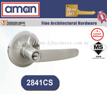 AMAN FINE ARCHITECTURAL HARDWARE TUBULAR LEVER LOCK 2800 SERIES 2841CS (WS)