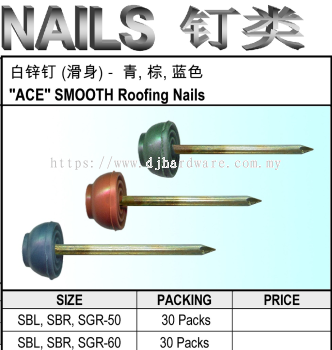 ACE SMOOTH ROOFING NAILS (WS)