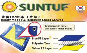 SUNTUF READY MADE PE TARPAULIN SHEET CANVAS (WS)