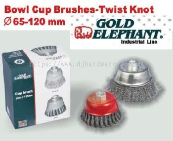 GOLD ELEPHANT Cup Brush Twist Knot (WS)