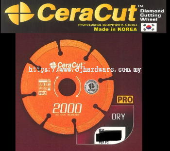 CERACUT DIAMOND CUTTING WHEEL PROFESSIONAL EQUIPMENTS & TOOLS PRO 2000 DRY (WS)