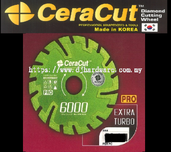 CERACUT DIAMOND CUTTING WHEEL PROFESSIONAL EQUIPMENTS & TOOLS PRO 6000 EXTRA TURBO (WS)