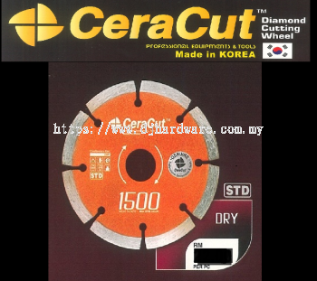 CERACUT DIAMOND CUTTING WHEEL PROFESSIONAL EQUIPMENTS & TOOLS STD 1500 DRY (WS)