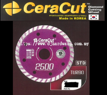 CERACUT DIAMOND CUTTING WHEEL PROFESSIONAL EQUIPMENTS & TOOLS STD 2500 TURBO (WS)