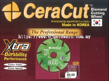 CERACUT DIAMOND CUP WHEEL PROFESSIONAL EQUIPMENTS & TOOLS XTRA DURABILITY PERFORMANCE TURBO EXTRA 8000 PRO (WS)