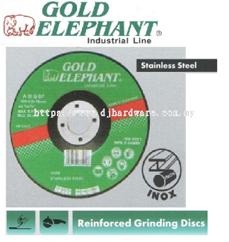 GOLD ELEPHANT INDUSTRIAL LINE REINFORCED GRINDING DISCS STAINLESS STEEL ESG 460 (WS)