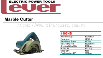 LEVER ELECTRIC POWER TOOLS MARBLE CUTTER 41OONB (TS)