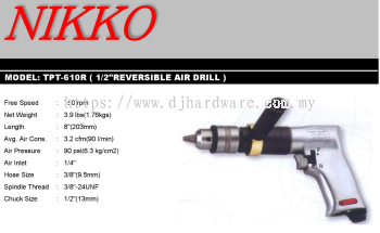 NIKKO REVERSIBLE AIR DRILL 1/2" TPT 610 R (TS)