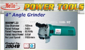 MELLO POWER TOOLS ANGLE GRINDER 4 2004B (WS)