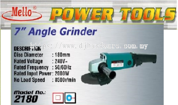 MELLO POWER TOOLS ELECTRIC ANGLE GRINDER 7 2180 (WS)