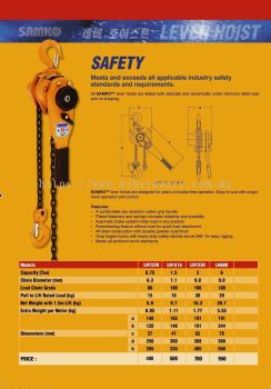 SAMKO Lever Hoist & Chain Block LH1508 LH1516 LH1530 LH600 (WS)