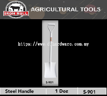 IRON BULL AGRICULTURAL TOOLS SHOVEL STEEL HANDLE S901 (WS)