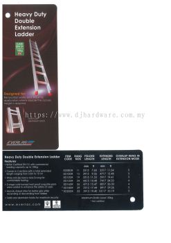 EVERLAS HEAVY DUTY DOUBLE EXTENSION LADDER (WS)