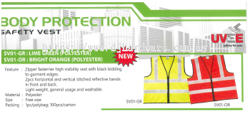 UVEE SAFETY PRODUCTS BODY PROTECTION SAFETY VEST SV01 (WS)