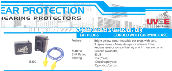 UVEE SAFETY PRODUCTS EAR PROTECTION INDUSTRIAL SAFETY HEARING PROTECTORS 6880C (WS)