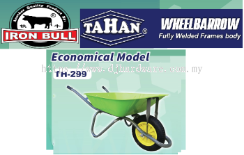 IRON BULL TAHAN WHEELBARROW & HAND TROLLEY FULLY WELDED FRAMES BODY ECONOMICAL MODEL TH299 (WS)