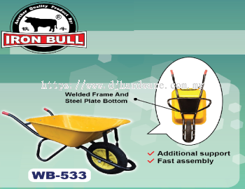 IRON BULL TAHAN WHEELBARROW & HAND TROLLEY WB533 (WS)