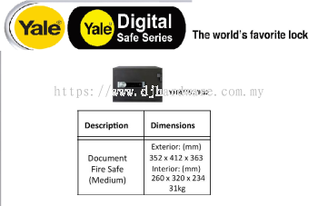 YALE THE WORLDS FAVORITE LOCK DIGITAL SAFE SERIES YFM352FG2 (WS)