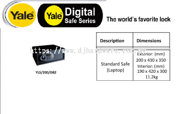 YALE THE WORLDS FAVORITE LOCK DIGITAL SAFE SERIES YLS200DB2 (WS)