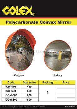 COLEX POLYCARBONATE CONVEX MIRROR (BS)