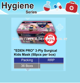 HYGIENE SERIES EDEN PRO 3PLY SURGICAL KIDS MASK (BS)