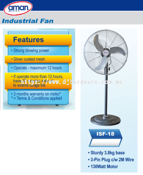 AMAN INDUSTRIAL INDUSTRIAL FAN ISF 18 (BS)