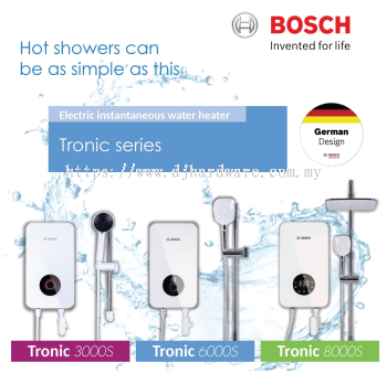 BOSCH ELECTRIC INSTANTANEOUS WATER HEATER TRONIC SERIES TRONIC 6000S (WS)