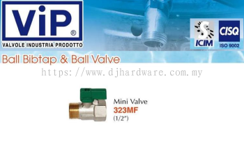 VIP VALVOLE INDUSTRIA PRODOTTO BALL BIBTAP & BALL VALVE BIB TAP MINI VALVE 323MF (WS)