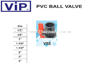 VIP PVC BALL VALVE VSE (WS)