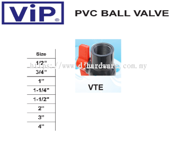 VIP PVC BALL VALVE VTE (WS)