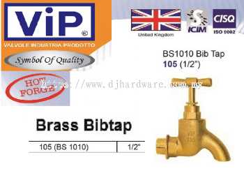 VIP COPPER PIPE FITTING HOT FORGE BRASS BIBTAP BS1010 BIB TAP 105 (WS)