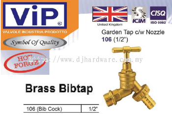 VIP COPPER PIPE FITTING HOT FORGE BRASS BIBTAP GARDEN TAP CW NOZZLE 106 (WS)