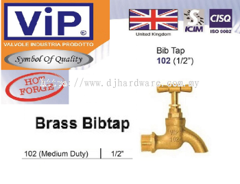 VIP COPPER PIPE FITTING HOT FORGE BRASS BIBTAP MEDIUM DUTY 102 (WS)