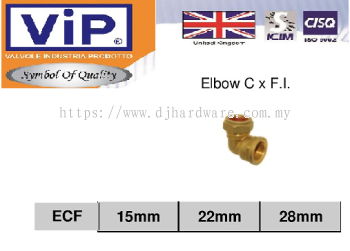 VIP COPPER PIPE FITTINGS BS 864-2 ELBOW C X FI ECF (WS)