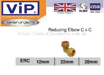 VIP COPPER PIPE FITTINGS BS 864-2 REDUCING ELBOW C X C ERC (WS)