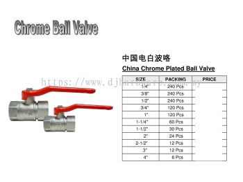 MISC CHROME BALL VALVE CHINA CHROME PLATED BALL VALVE (BS)