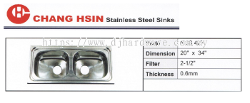 CHANG HSIN STAINLESS STEEL SINKS NDS 42F (BS)