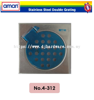 AMAN STAINLESS STEEL DOUBLE GRATING NO4 312 (WS)