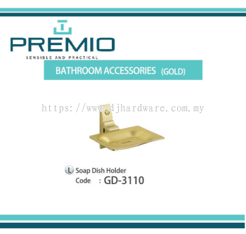 PREMIO BATHROOM ACCESSORIES GOLD SOAP DISH HOLDER GD3110 (WS)