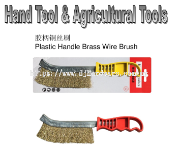 CHINA HAND TOOL & AGRICULTURAL TOOLS PLASTIC HANDLE BRASS WIRE BRUSH (WS)